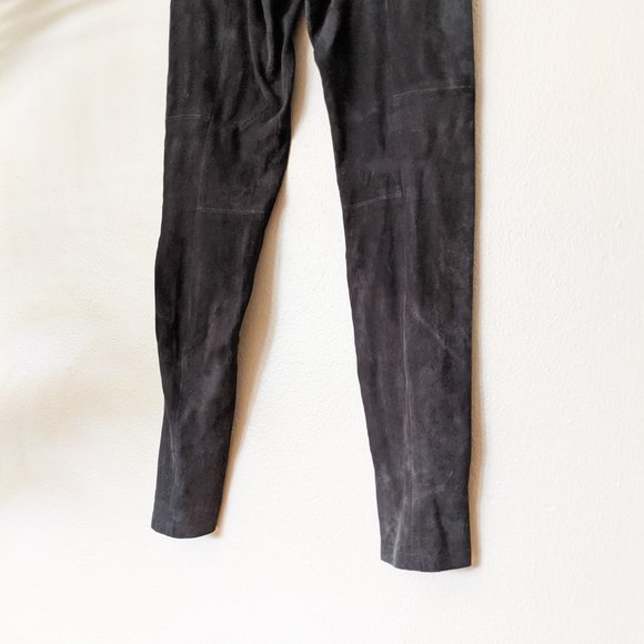 Vince Black Stretch Suede Skinny Leg Leggings - Size Small - Picture 10 of 10